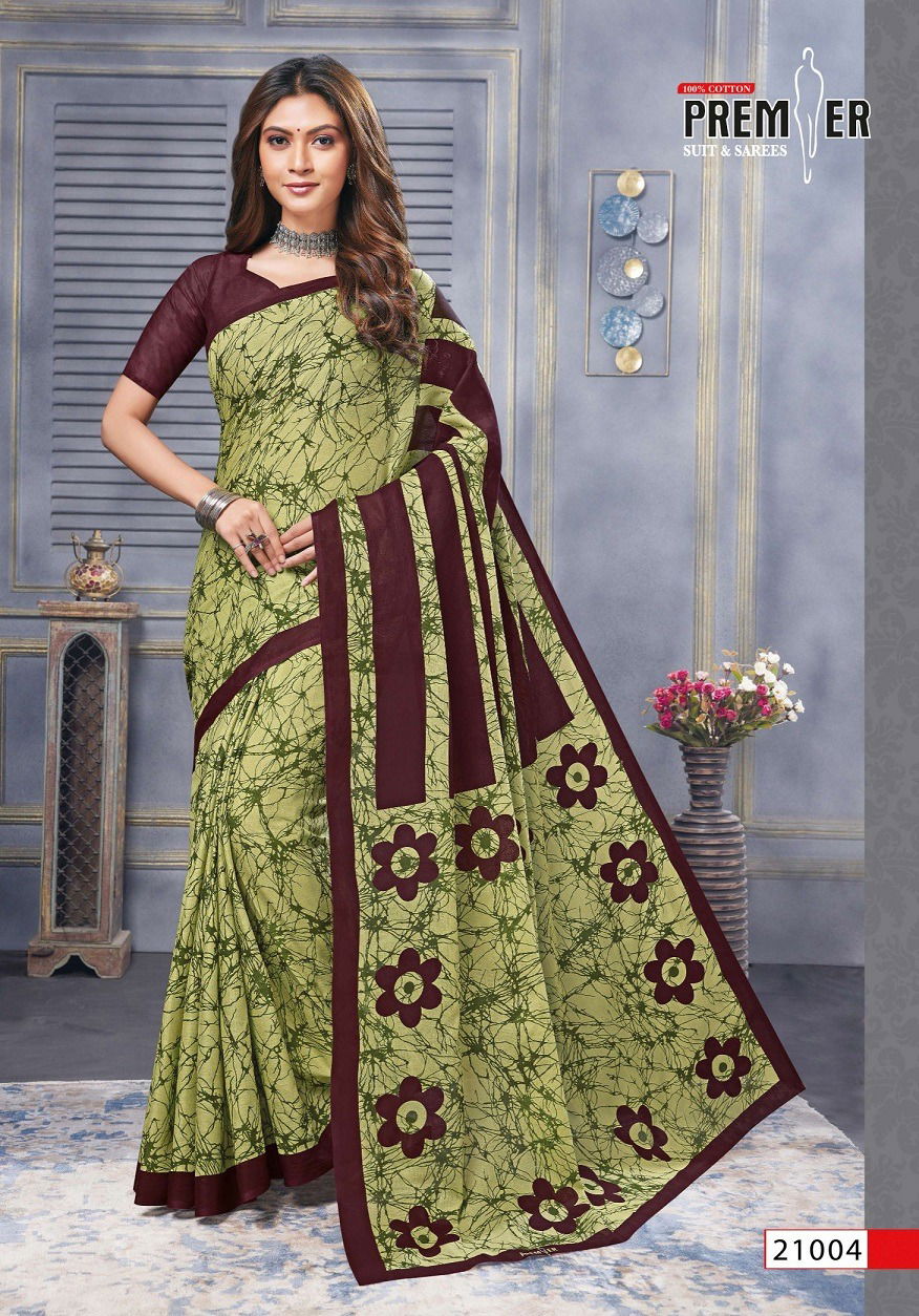 Saravani Vol 21 By Premier Cotton Printed Sarees Wholesale Shop In Surat